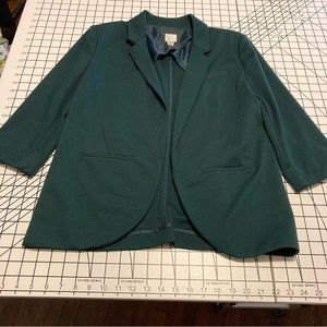 Dark Green Casual Blazer